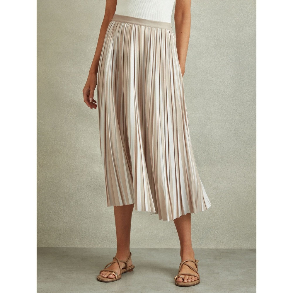 NWT Reiss Lexie Midi Skirt in Neutral / Sizes 10 & 12 / IN STORES FOR $290! - Picture 2 of 6